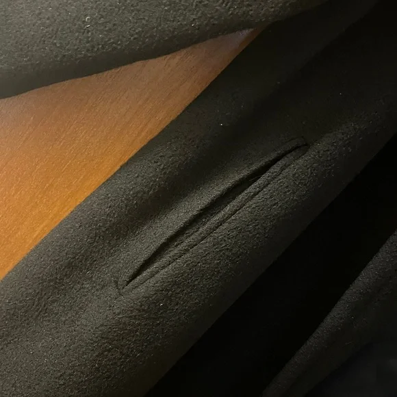 VINTAGE super soft Cashmere Wrap vintage "robe" Black Coat - Picture 8 of 15